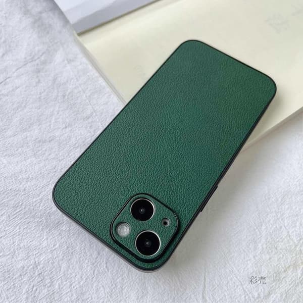 Etui til iPhone 13pro lysegrønt lær, full anti-fall, enkel, solid high-end nisje