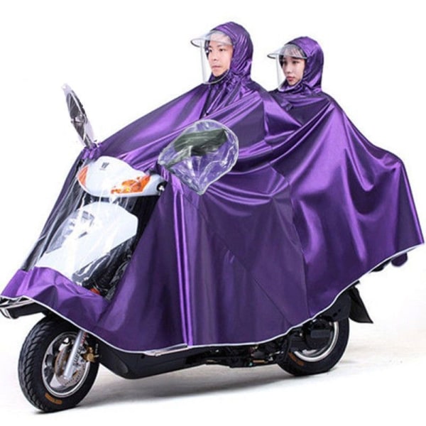 Regnrock Regndräkt Sommar Elmotorcykel Extra Large Riding Long Anti-Rainstorm 10XL ordinary purple