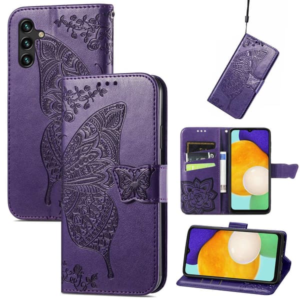 Etui til Samsung S24 Plus Lilla Flip-kort