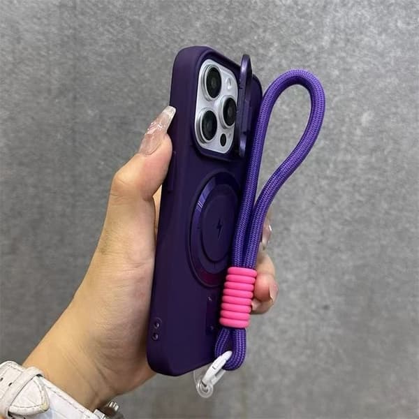 Skal för iPhone 17 Pro Max + Snodd och magnetisk linshållare