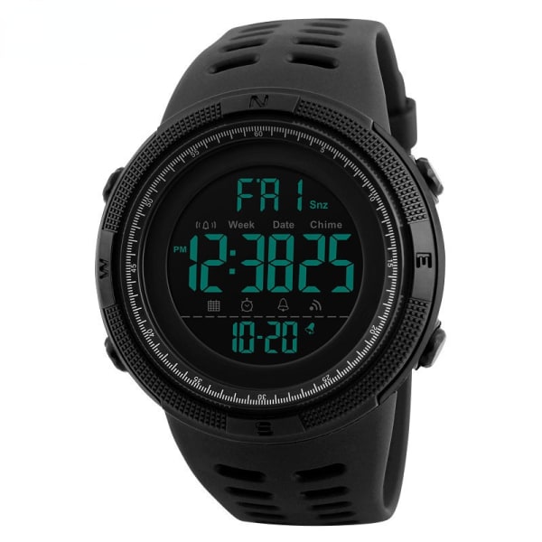 Men Watches Electronic Watch Outdoor Sports Student Gift All Black