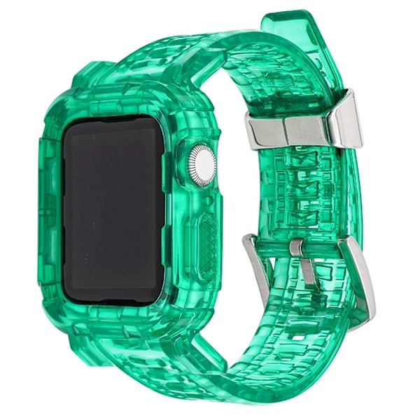 Urrem til Apple Watch iWatch 38/40/41mm Jelly Blå Grøn, Udvidet Version, med Stålfælge
