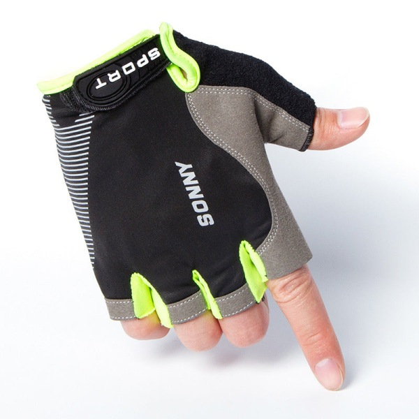 Kvinder Mænd Cykelhandsker Sommer Is Silk Fitness Anti-Slip Gray S