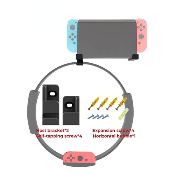 För Nintendo Switch Host Fitness Ring Vägghängande Bracket Switch OLED Väggmonterad Bracket Krok Black