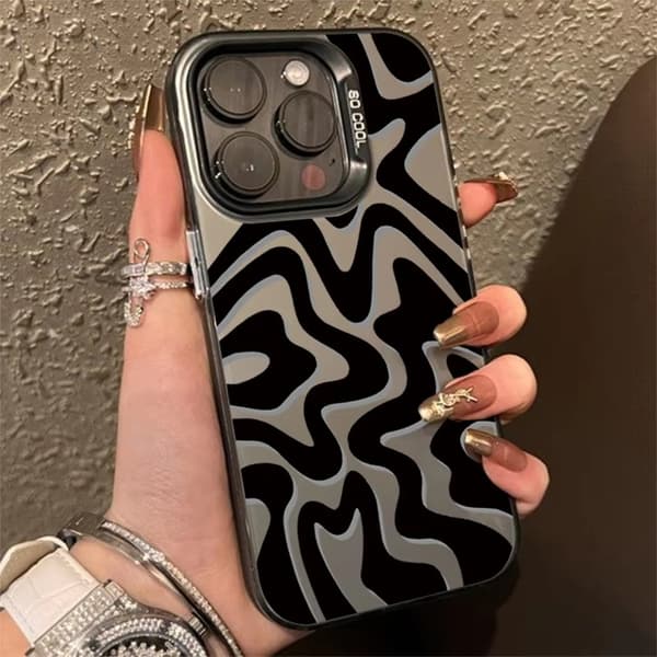 Etui til iPhone 17 Pro Max Laser Grå Ripple H422P1