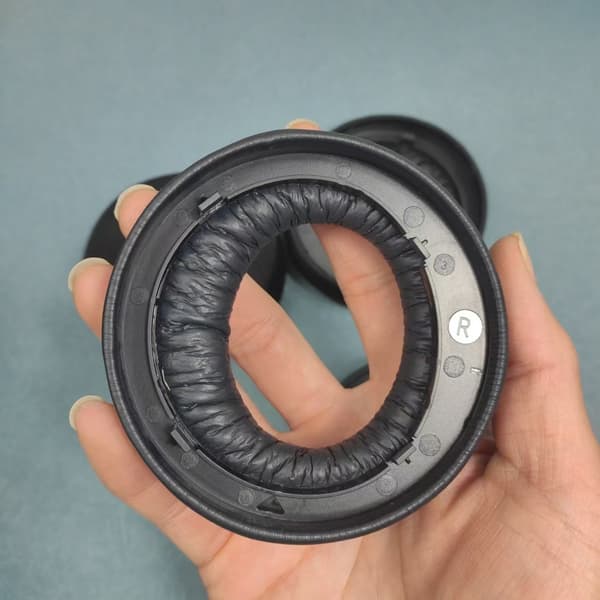 1 par Mesh svarte erstatningsøreputer for SONY PS5 PULSE 3D