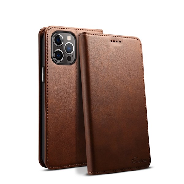 Etui til iPhone 13 Pro J01 brun flip kortholder