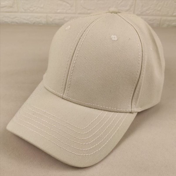 Baseballkasket 2022 Forår Sommer Stort Hoved Ensfarvet Solbeskyttelse Casual hat Beige 60-65cm