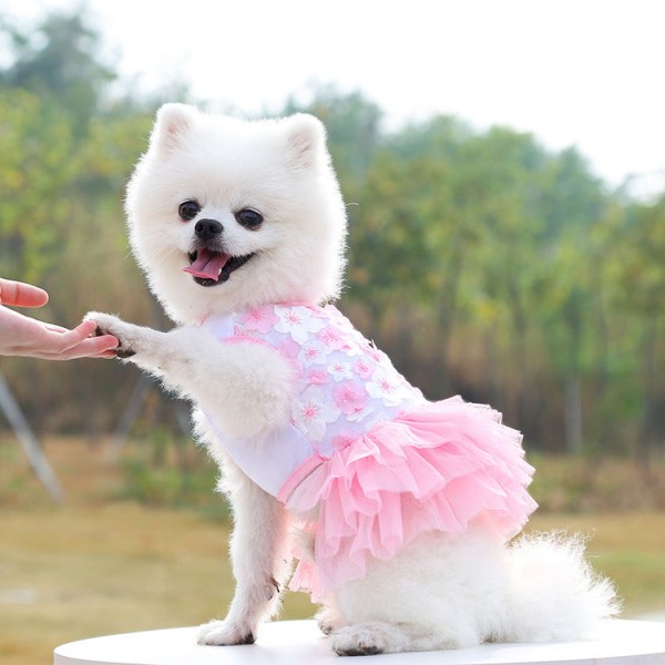 Dyreklær Skjørt Vår/sommer Teddy Bichon Peach Blossom Skjørt Bomull Pink S