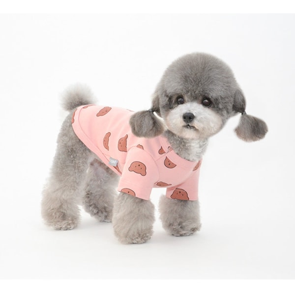 Kjæledyrsklær Valpeklær Katteklær Teddy Pomeranian Bichon Two Feet Apparel Pink L