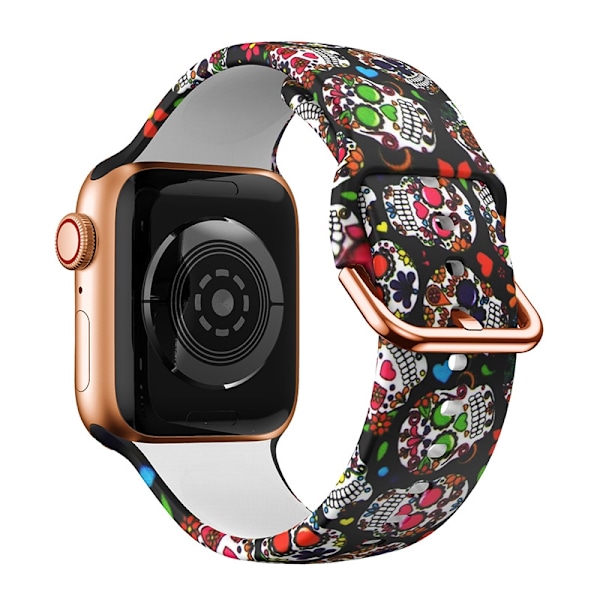 Klockarmband för Apple Watch iWatch 38/40/41mm Färg Skalle