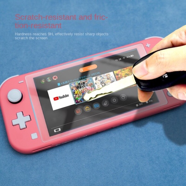 Til Nintendo Switchlite stålbeskyttelsesfilm spilkonsol glasbeskytter HD høj hårdhed