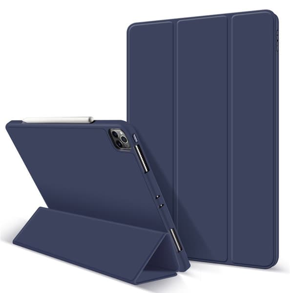 Fodral för iPad 9.7\" 2017/2018 Mörkblå Tri fold Flip Ställ Candy Sleep