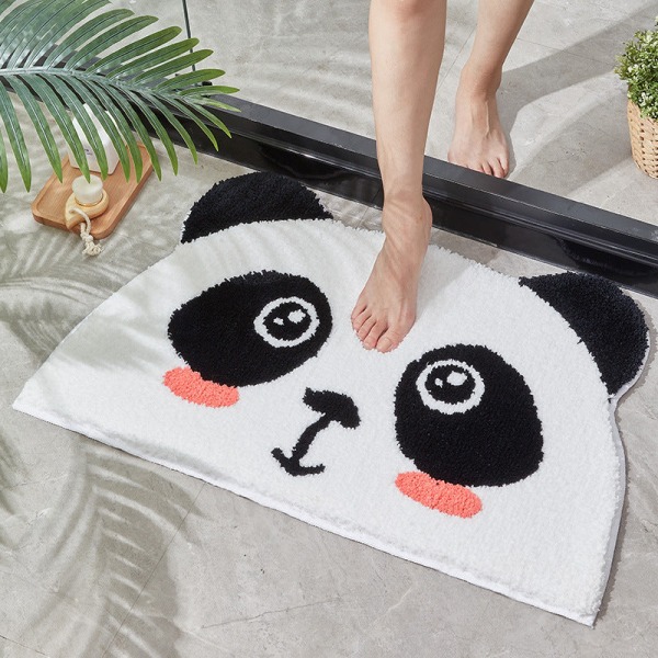 Badematte Sklisikre Absorberende Dusj Badeteppe Teppe Dyr Panda 40x60cm