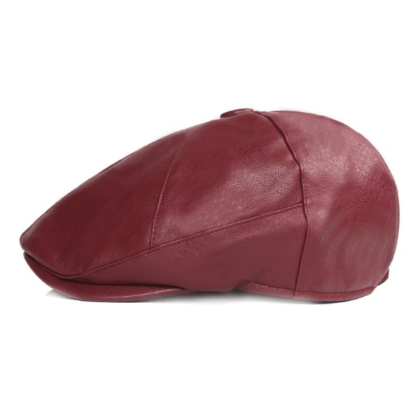Beret lue skinn åttekantet lue dame skinn lue vinter basker internett kjendis live lue Kunstnerisk ungdom mote lue Gray Adjustable
