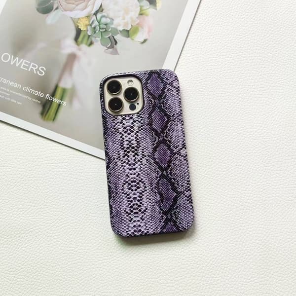 Deksel til iPhone 17 Air Lilla Pythonmønster Halvdeksel Hard Varmeavledning