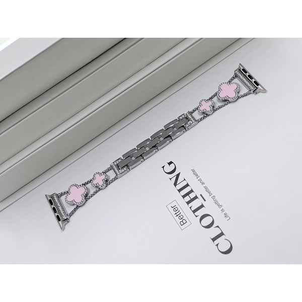 Kellon ranneke Apple Watch iWatch 22MM universaali hopea + puuteri