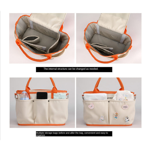 Bleievesker Mamma Bag Portable Dry Wet Separation Baby Summer One Shoulder Crossbody Upgraded Milky White
