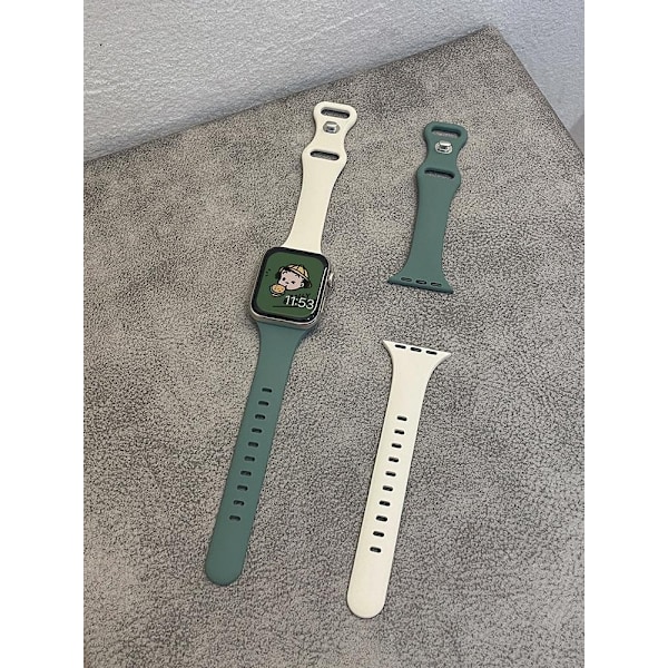 Urrem til Apple Watch iWatch Gældende: 1/2/3 generation 42mm grøn + abrikos køb 1 få 2 remme