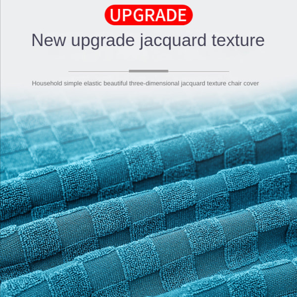 Cover 3D Square Jacquard Universal Cover Elastiskt förtjockat cover Light gray Square Jacquard