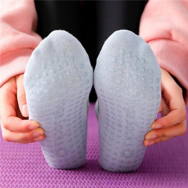 Bekväma sportdansstrumpor Yogastrumpor damer damer Andas Pilates Sportfotled Halkfri Purple