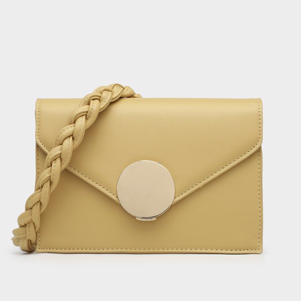 Kvinnors handväska Fashion Messenger mångsidig handhållen små fyrkantiga kuvertpaket Yellow