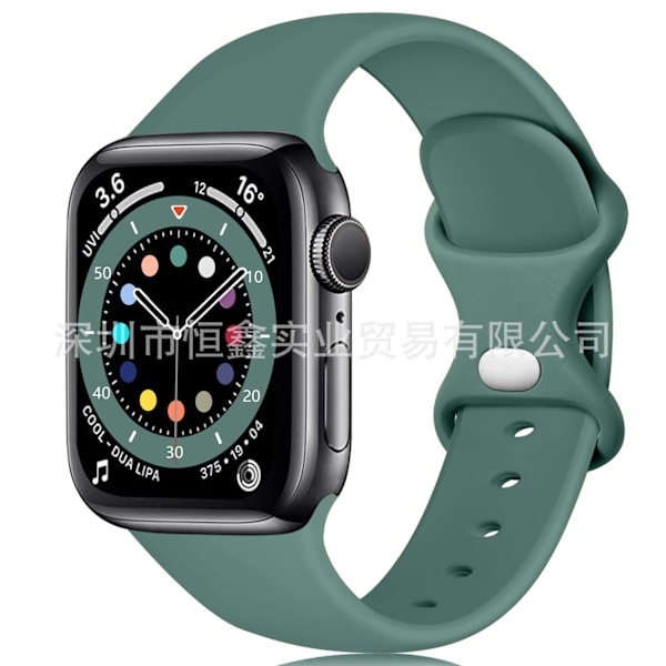 Klockarmband för Apple Watch iWatch 42/44/45 M/L Barrskog Grön