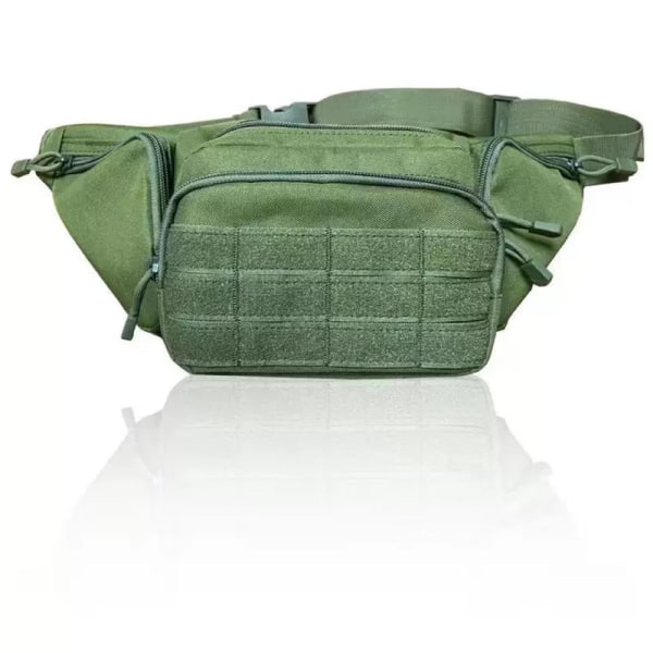 Fanny Pack Løpebelte Midjeveske Organizer Outdoor Tactics Multifunction Sports Army Green 15-inch