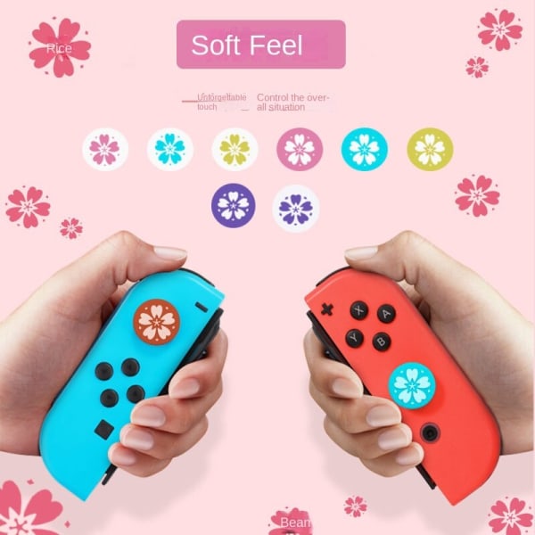 För Nintendo Switch Joystick Cap Handtag Silica Gel Cap OLED Lite Universal Button Protective Cover purple