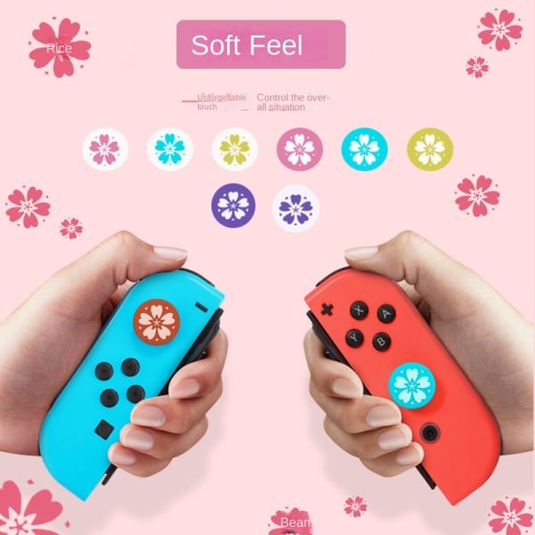 For Nintendo Switch Joystick Cap Håndtak Silica Gel Cap OLED Lite Universal Button Protective Cover purple