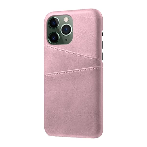 Fodral för iPhone 13pro max 6.7 rosa kalvtextur kortplats läder