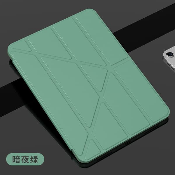 Fodral för iPad 5/6/9.7\" 2018/9.7\" 2017 Midnattsgrön Silikon Multi Fold