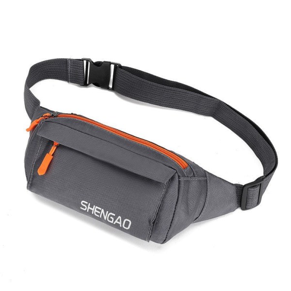 Fanny Pack Løbebælte Taljetaske Organizer Udendørs Fritid Sport Mode Light gray