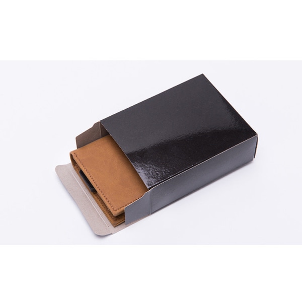 Bus Card Sleeve Hand Push Switch Bankkort Kreditkort Antimagnetisk kortholder RFID tegnebog Black 112*82*26MM