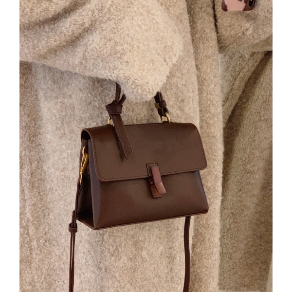 Naisten naisten käsilaukku kuvioitu laukku Peach Wood Vintage Crossbody käsilaukku suuri kapasiteetti Filbert coffee-large