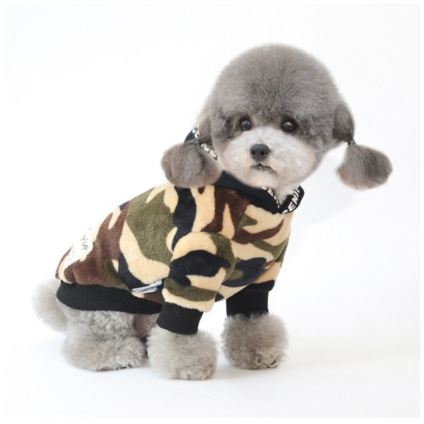 Kjæledyrsklær Hundebaseballuniform transformasjonsdrakt Camouflage S