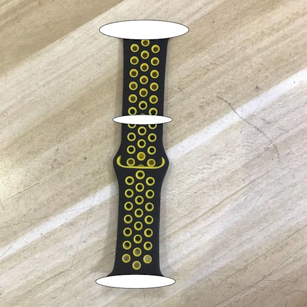 Urrem til Apple Watch iWatch 38/40/41mm standard sort mørkegul