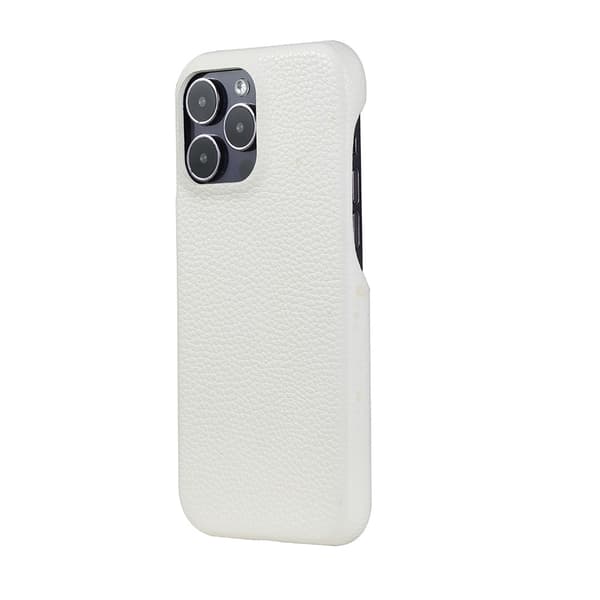 Fodral för iPhone 13 Pro Max vit litchimönster solid PU-läder anti-fall