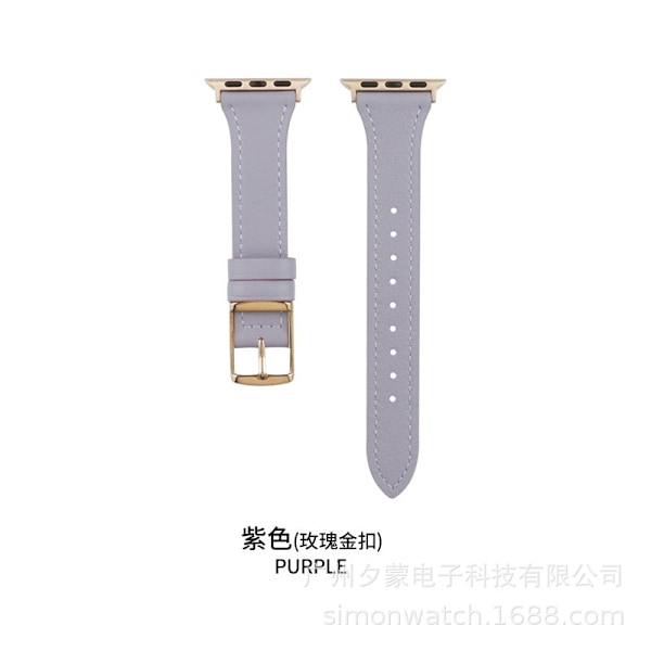 Kellon ranneke Apple Watch iWatch 38/40/41mm violetti ruusukullanvärinen solki