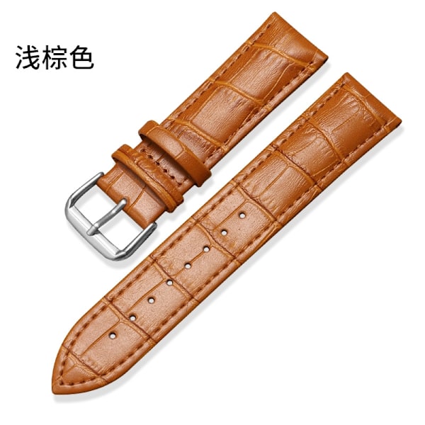 Klockarmband för Apple Watch iWatch 38-40-41mm EC-Bamboo mönster ljusbrun-Silver spänne