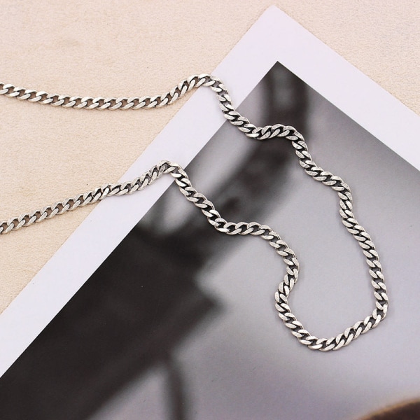 S925 Silver Halsband Klassisk Mors Dag Present för kvinnor och flickor Pure Necklace 55cm2.8mm 925 silver