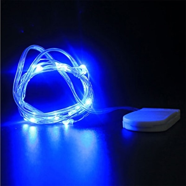 1M 2M 3M 5M LED-lysstreng til bryllupsfest Julepynt Fairy Lights Hage Utendørs Vanntett Garland Lyskjede Blue 2M 20leds