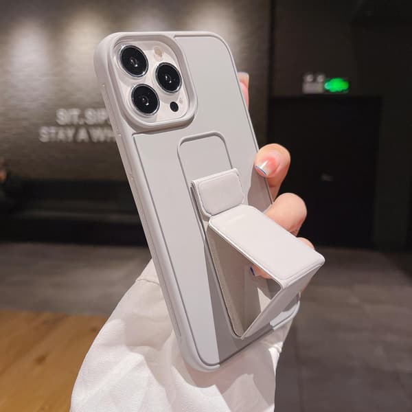 Etui til iPhone 17 Air Grå Foldbart Stativ Hud-Berørings Drop-Resistent