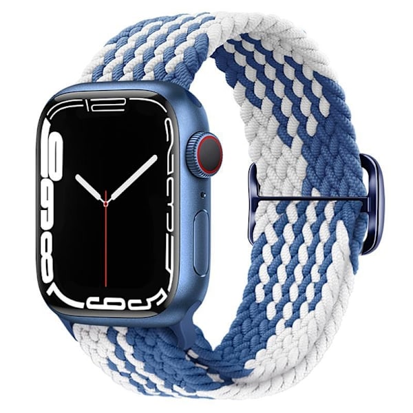 Klockarmband för Apple Watch iWatch 38/40/41/ 10:e generationen 42mm universal Z-mönster blått och vitt