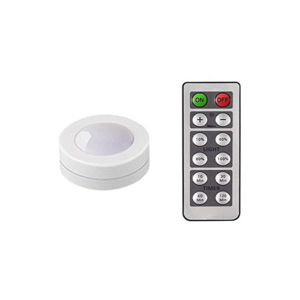 Dimbar Touch Sensor LED Underskåp lampor Varm vit/vit LED Puck Lights Garderob Garderob Kök Nattlampa 3lamp1controller white
