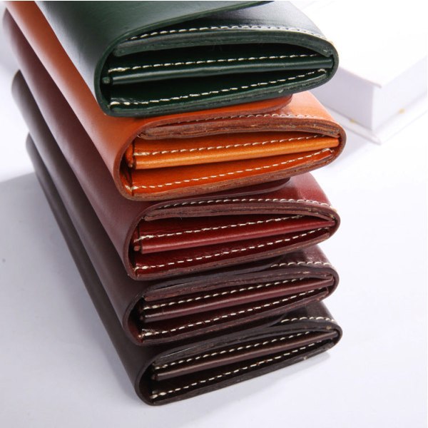 Kvinner lommebok myntpung Original håndlaget lang ekte skinn skjelett-skinn kuskinn kontrastfarge clutch Brown