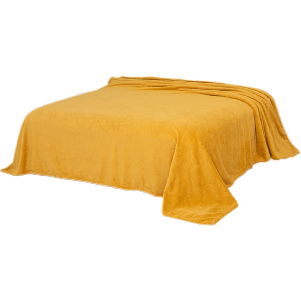 Flanellipeitto Peitto Ilmastointi Peite Talvipeitto Opiskelijapeitto Cover Samettipeitto Yellow 150*200com