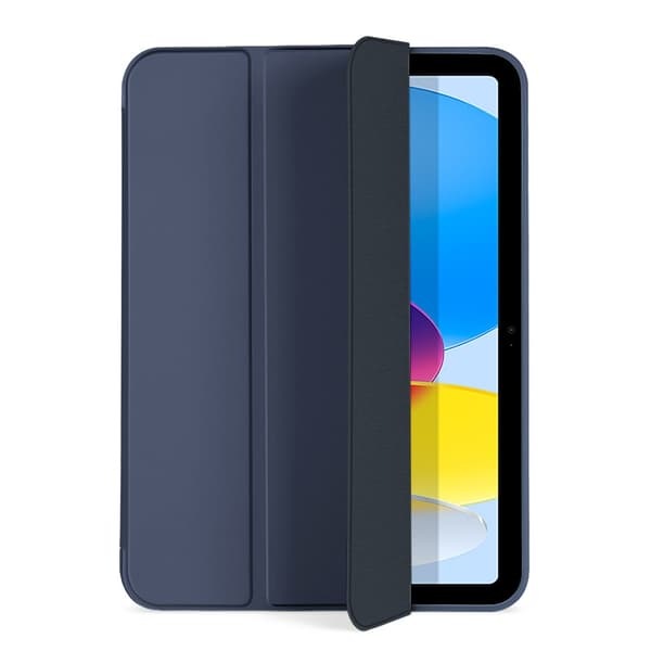 Stilfuldt etui til iPad mini5 Navy Blue Tri fold Soft Leather