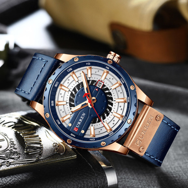 Men's Business Fashion Watch Quartz Waterproof Watch MZMW-8374 black 02