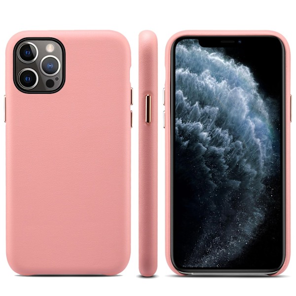 Etui til iPhone 13 pink læder tyndt og let slidstærkt faldbestandigt